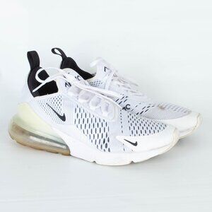 Nike Womens Air Max 270 Lace Up Sneakers Size 10 Black White Running Casual Gym
